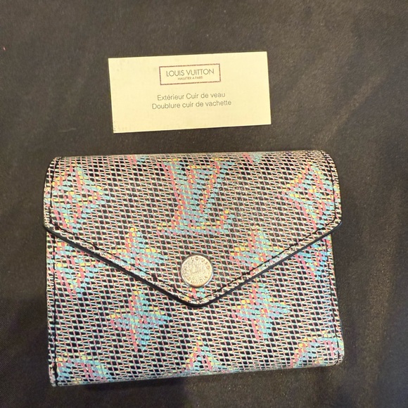 LOUIS VUITTON Monogram LV Pop Zoe Wallet Blue - Picture 1 of 16